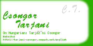 csongor tarjani business card